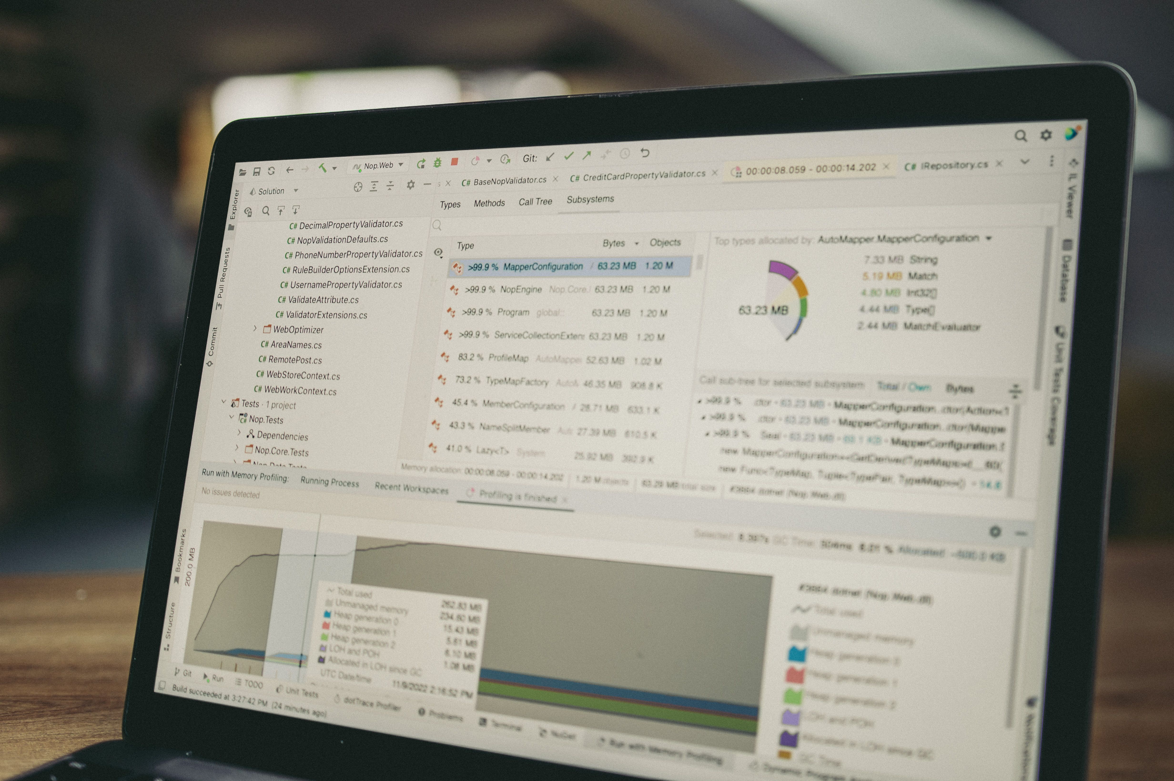 Enterprise software dashboard